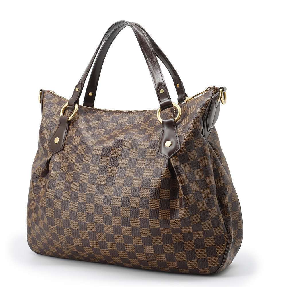 Louis Vuitton Damier Brown Handbag Shoulder Bag Ivora Ebene